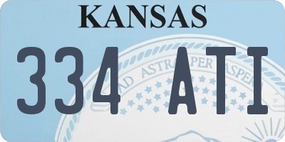KS license plate 334ATI