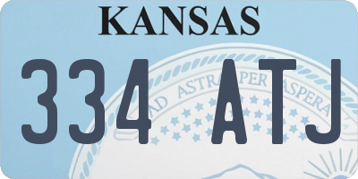 KS license plate 334ATJ