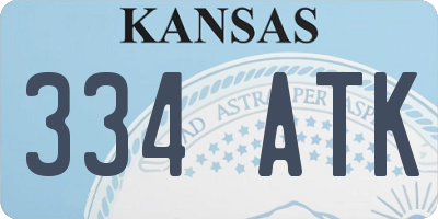 KS license plate 334ATK