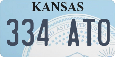 KS license plate 334ATO