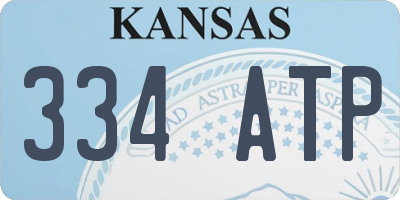KS license plate 334ATP