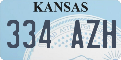 KS license plate 334AZH