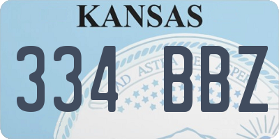 KS license plate 334BBZ