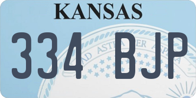 KS license plate 334BJP