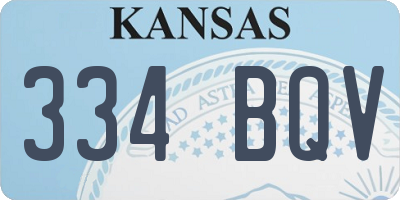 KS license plate 334BQV