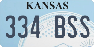 KS license plate 334BSS