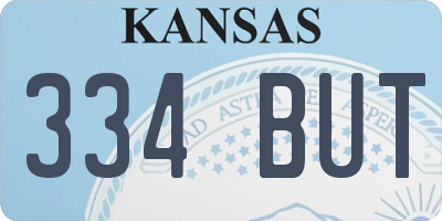 KS license plate 334BUT