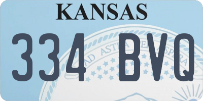 KS license plate 334BVQ
