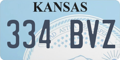 KS license plate 334BVZ