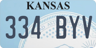KS license plate 334BYV
