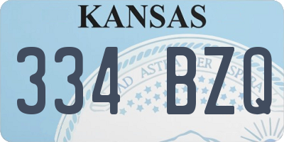 KS license plate 334BZQ