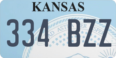 KS license plate 334BZZ