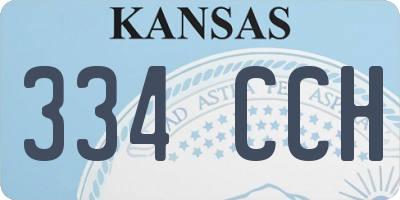 KS license plate 334CCH