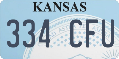 KS license plate 334CFU