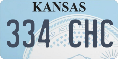 KS license plate 334CHC