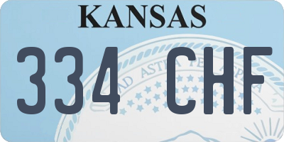 KS license plate 334CHF