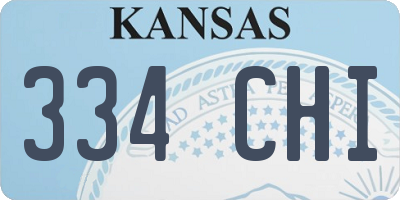 KS license plate 334CHI
