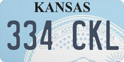 KS license plate 334CKL