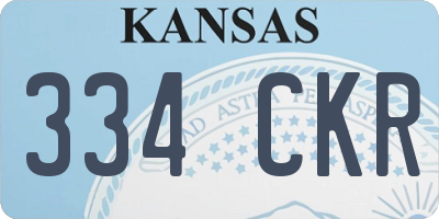 KS license plate 334CKR