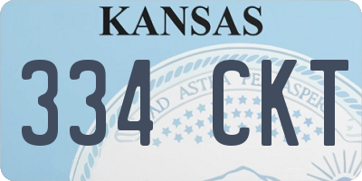 KS license plate 334CKT