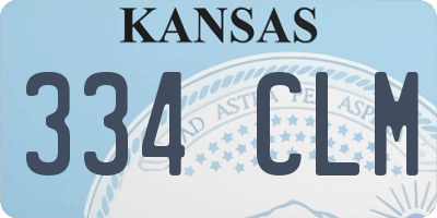 KS license plate 334CLM