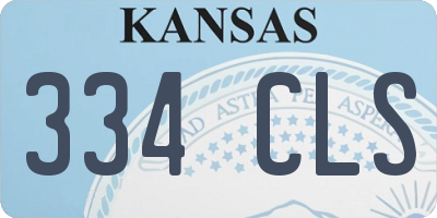 KS license plate 334CLS