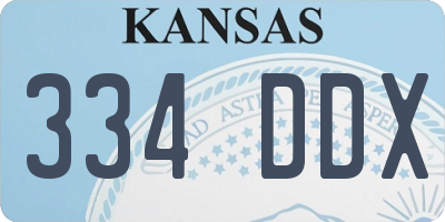 KS license plate 334DDX