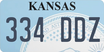 KS license plate 334DDZ