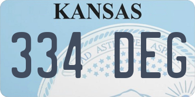 KS license plate 334DEG