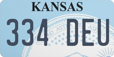 KS license plate 334DEU