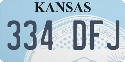KS license plate 334DFJ