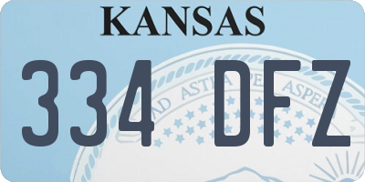 KS license plate 334DFZ