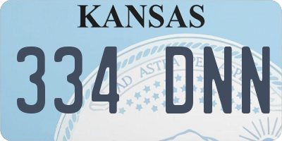 KS license plate 334DNN