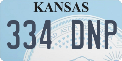 KS license plate 334DNP