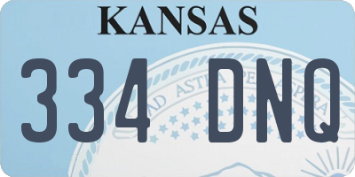 KS license plate 334DNQ