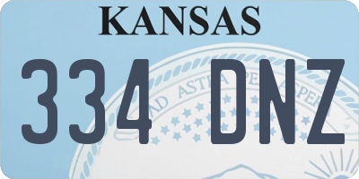 KS license plate 334DNZ