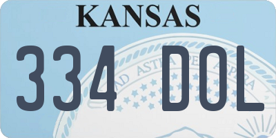 KS license plate 334DOL