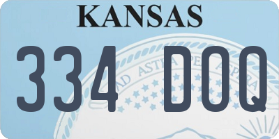 KS license plate 334DOQ