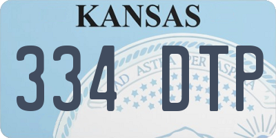 KS license plate 334DTP