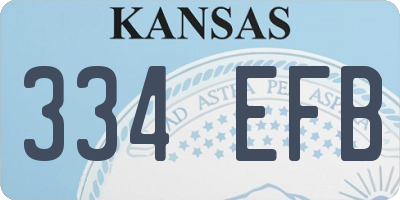 KS license plate 334EFB