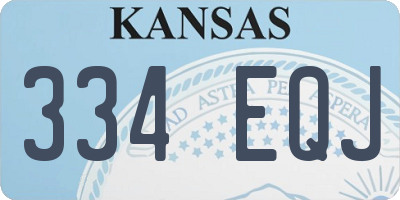KS license plate 334EQJ