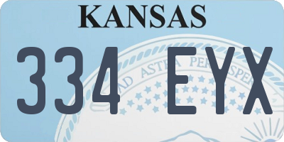 KS license plate 334EYX