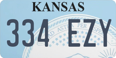 KS license plate 334EZY