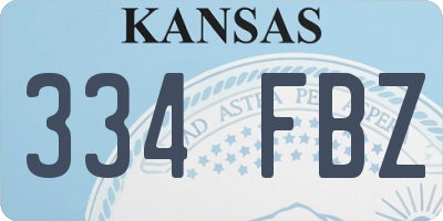 KS license plate 334FBZ