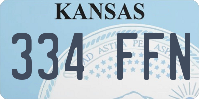 KS license plate 334FFN