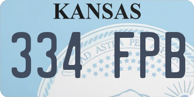KS license plate 334FPB