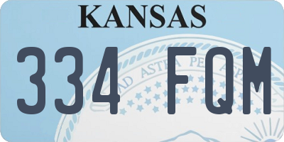 KS license plate 334FQM