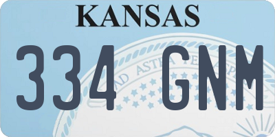 KS license plate 334GNM