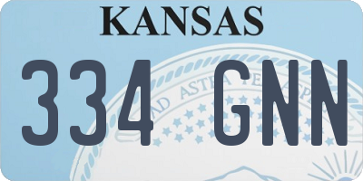 KS license plate 334GNN