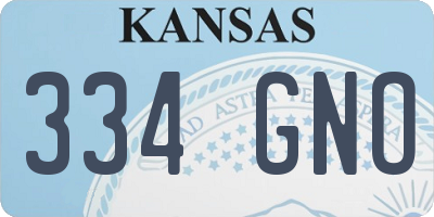 KS license plate 334GNO